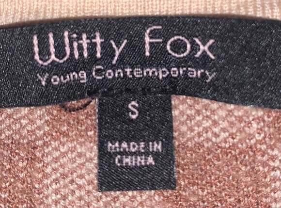 Witty Fox Juniors Collared Halter Cropped Sweater – Beige Check – Size S - Picture 2 of 4